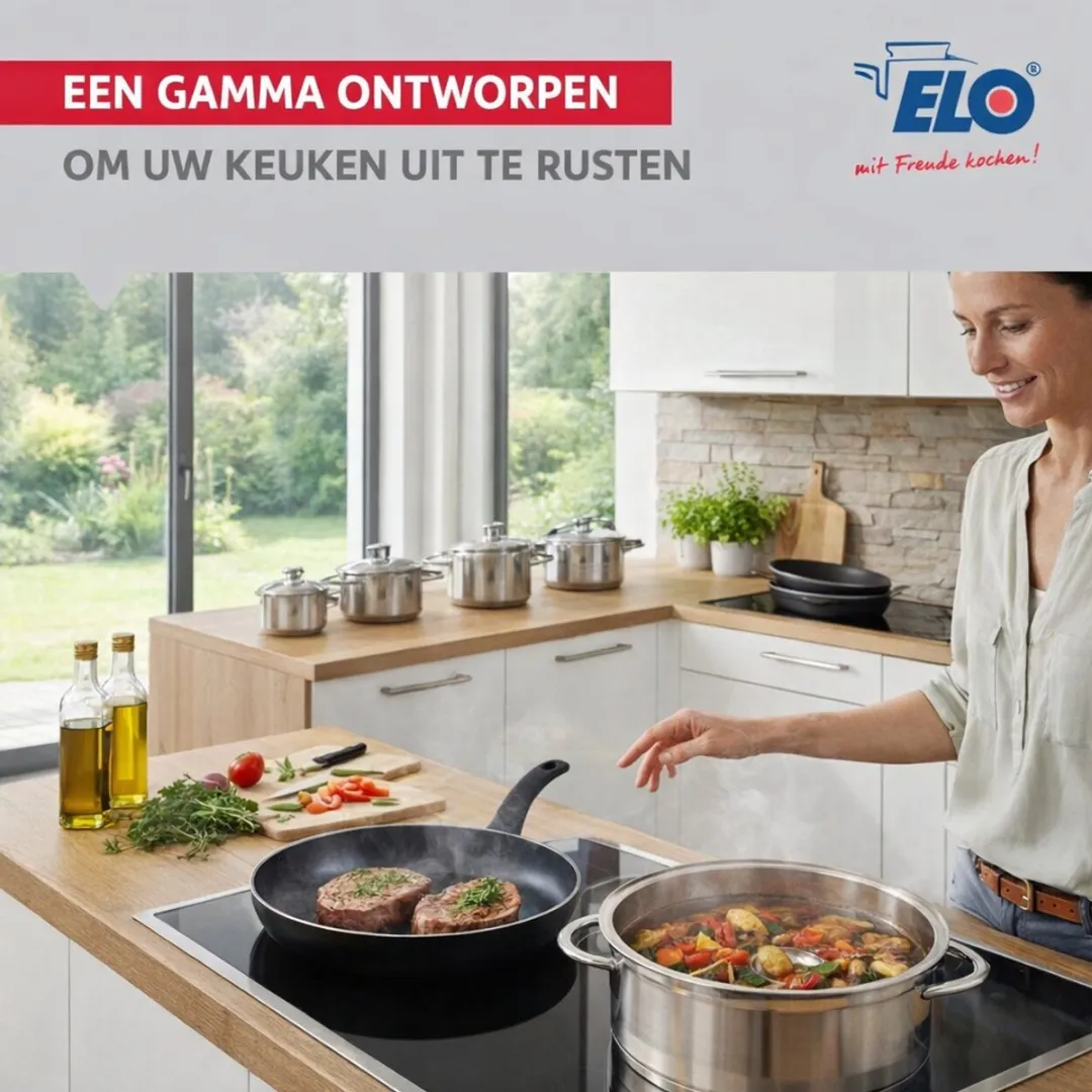 Fackelmann Elo 9755350 Keukenset 8-delig - Inductie - Zwart