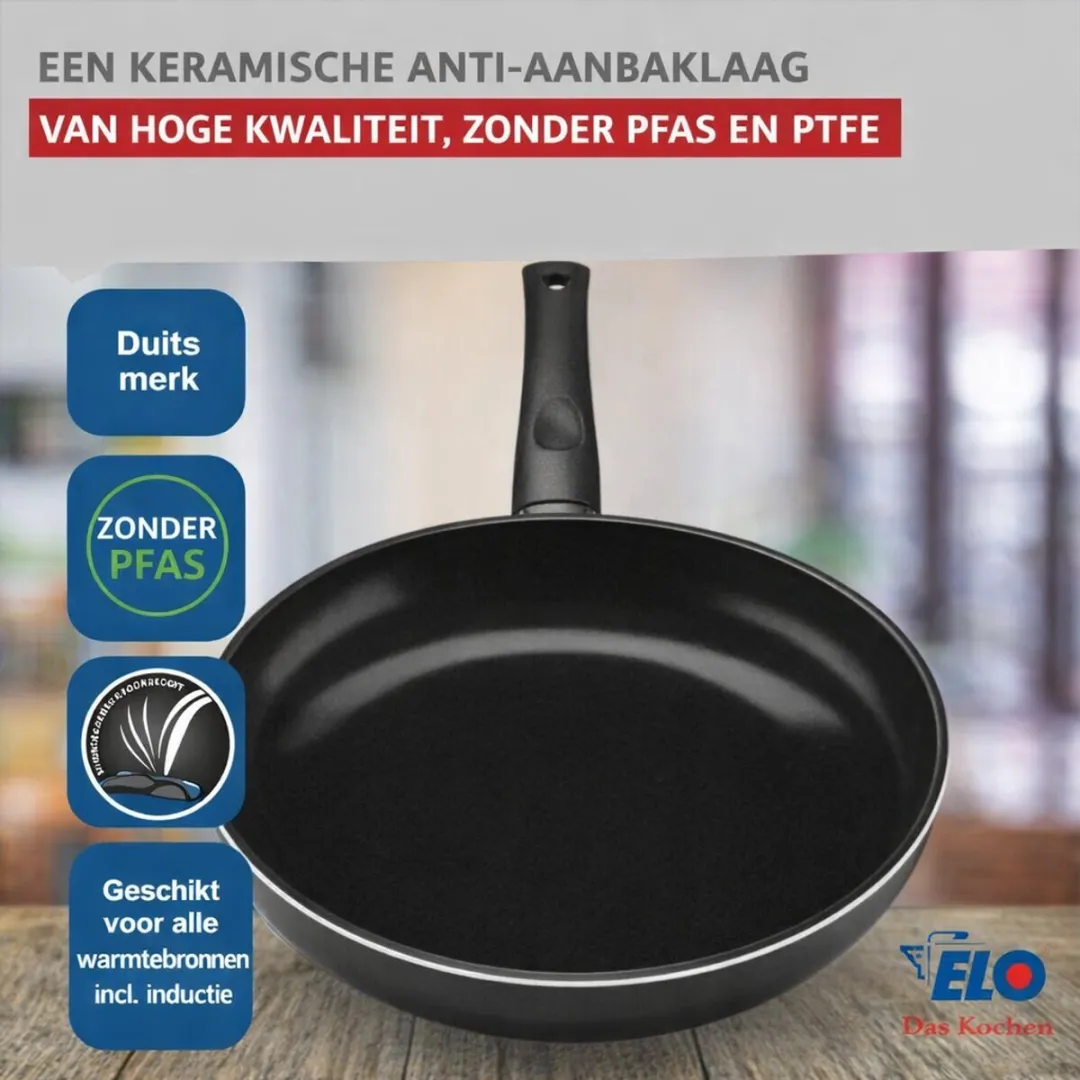 Fackelmann Elo 9755350 Keukenset 8-delig - Inductie - Zwart