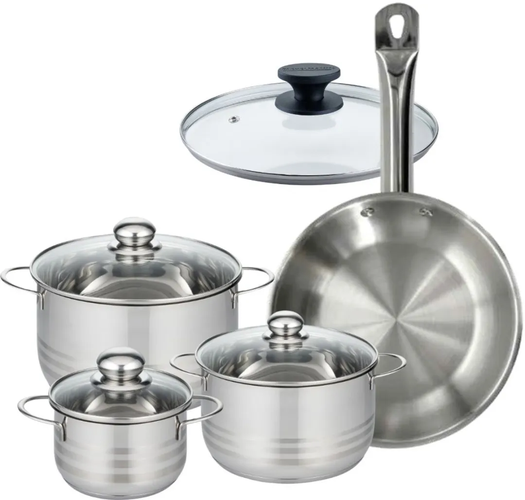 Fackelmann 9351550 Roestvrijstalen Kookset - 4 Pannen 16-28cm