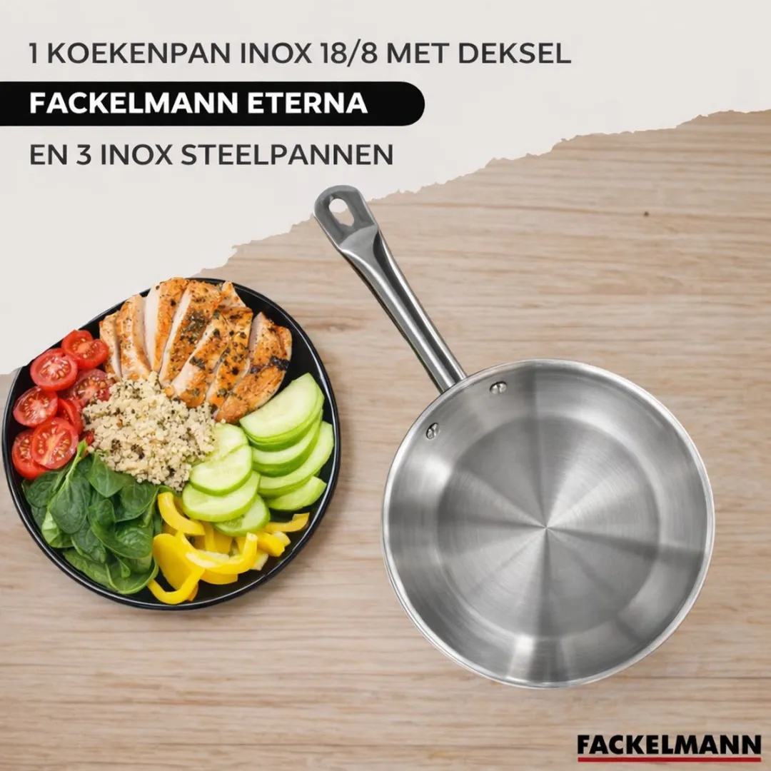 Fackelmann 9351550 Roestvrijstalen Kookset