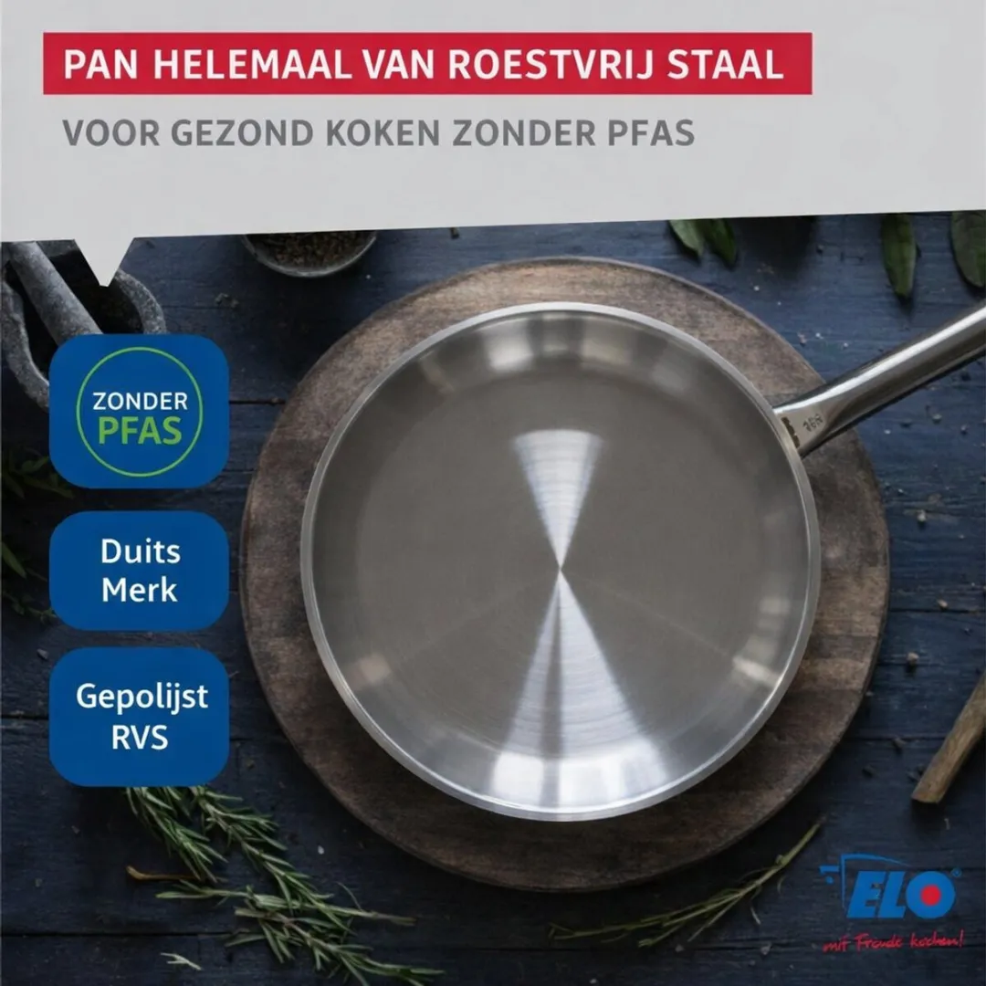 Fackelmann Elo Profi Keukengerei Set 4-delig - 28/20/16/12cm Roestvrij staal