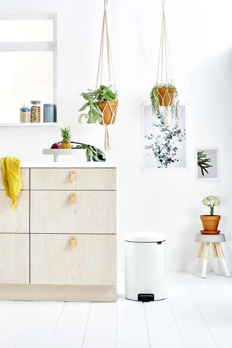 Brabantia NewIcon Prullenbak 20L - Wit - afbeelding 6 van 6