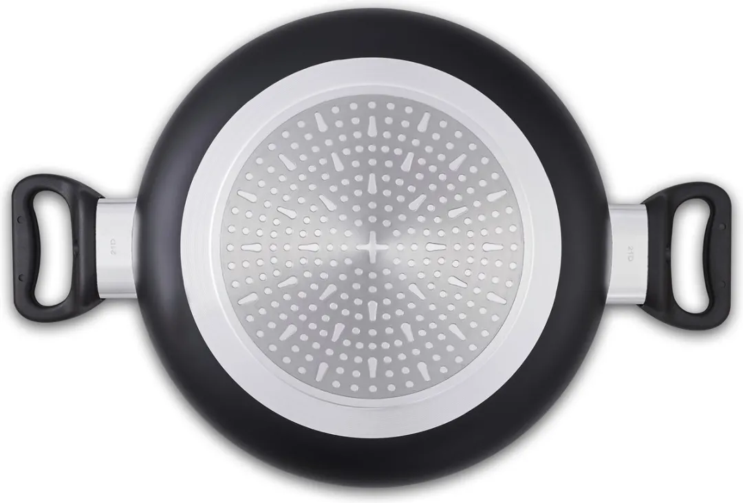 Brabantia INDU+ Hapjespan 28cm - Glazen deksel - Keramische laag - Zwart - afbeelding 4 van 5