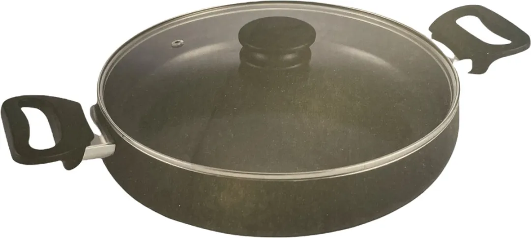 Brabantia INDU+ Hapjespan 28cm - Glazen deksel - Keramische laag - Zwart - afbeelding 5 van 5