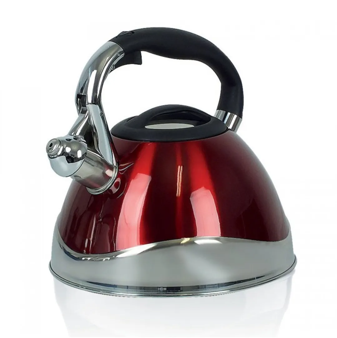 Kela Fluitketel 3L - Rood - 22cm - 12 Kopjes