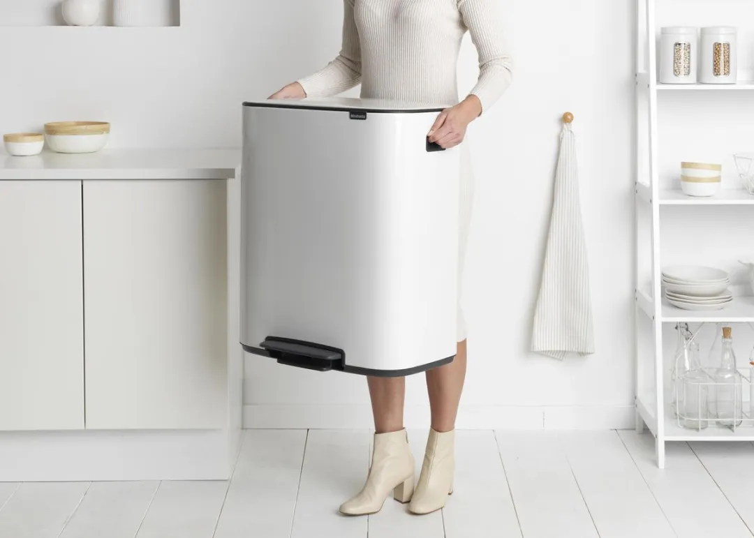Brabantia Bo Prullenbak 2x30L - Afvalscheiding - Wit