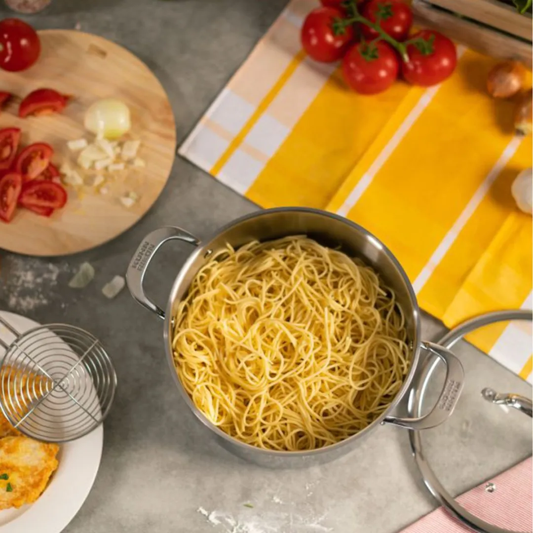 Kuhn Rikon - Allround Series - Kookpan 2.3L - RVS - Roestvrijstaal, Keramisch, Gas, Halogeen, Inductie