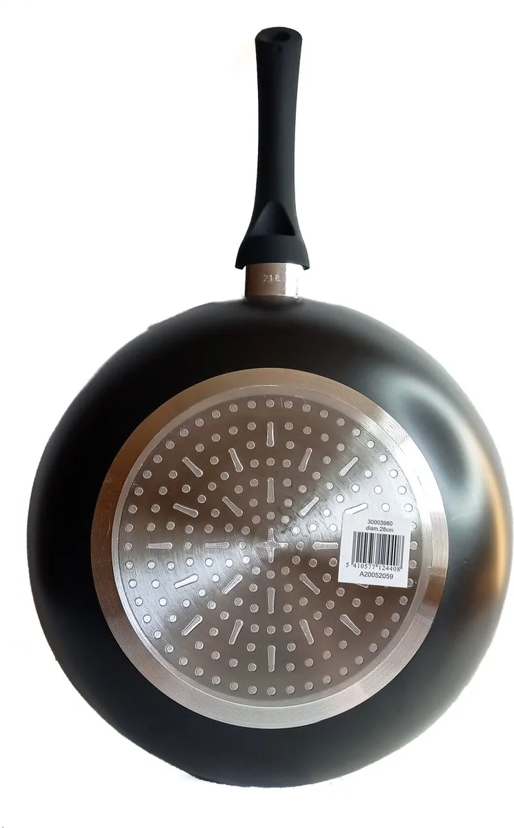 Brabantia Wokpan 28cm - Zwart/Grijs