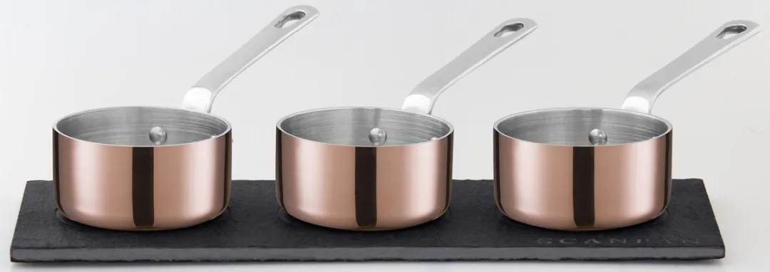 Scanpan Maitre D Mini Steelpannen 3-delig - 80ml - Koper