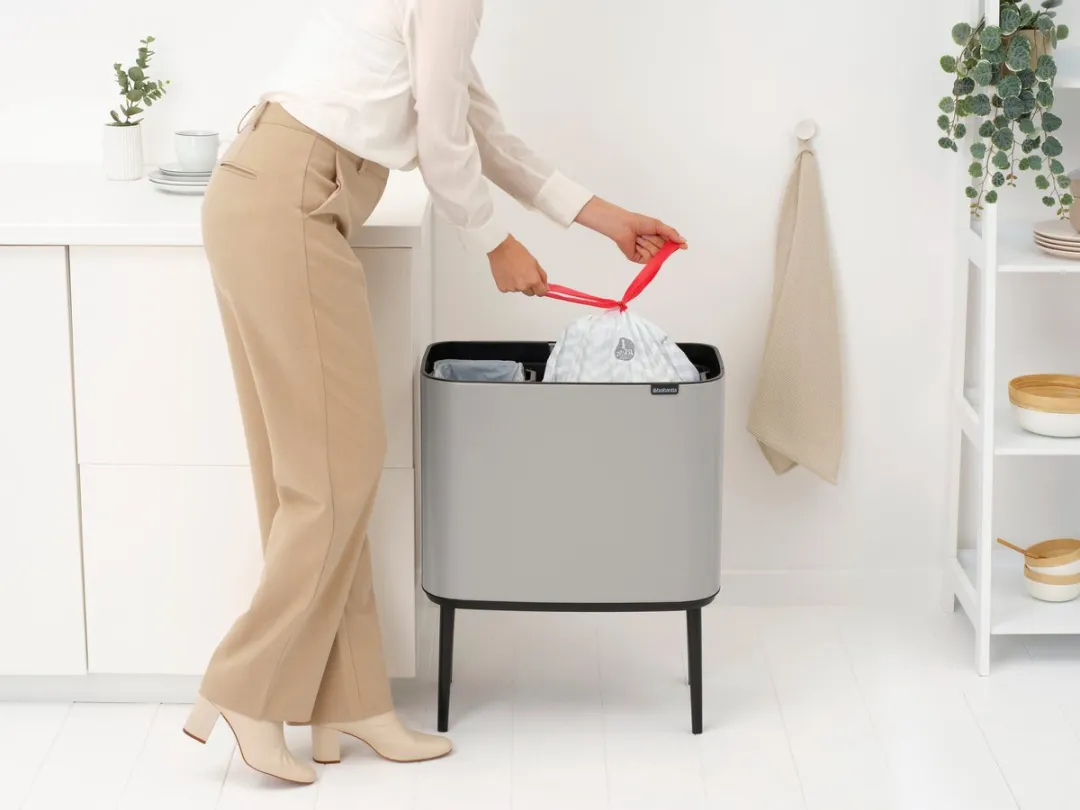 Brabantia Bo Touch Bin Prullenbak 255007 - 34L - 2 Vakken - Soft Grey