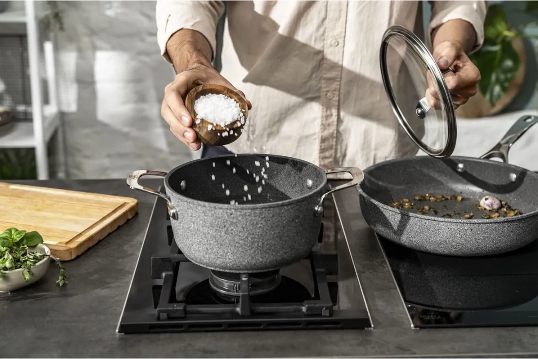 BALLARINI 75002-829-0 steelpan 4,7 l Rond Grijs