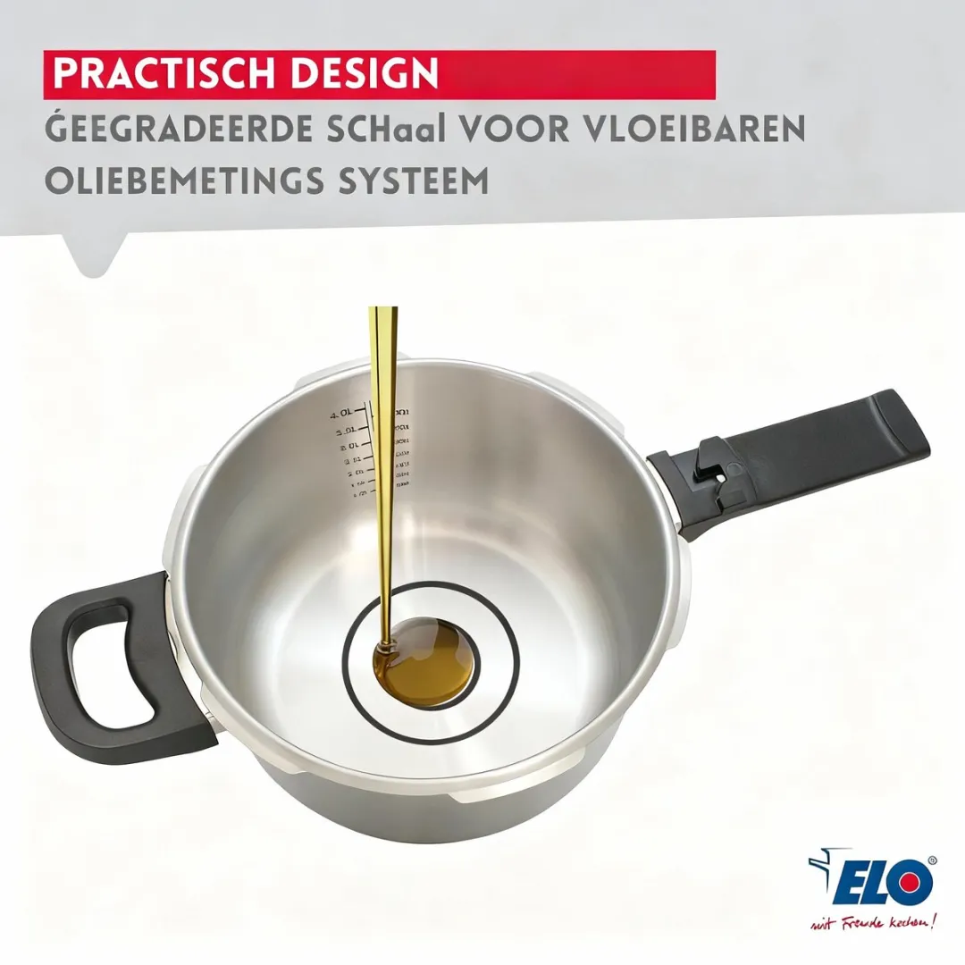 Fackelmann Elo 8862226 Stoomkoker - 22cm - Aluminiumgrijs