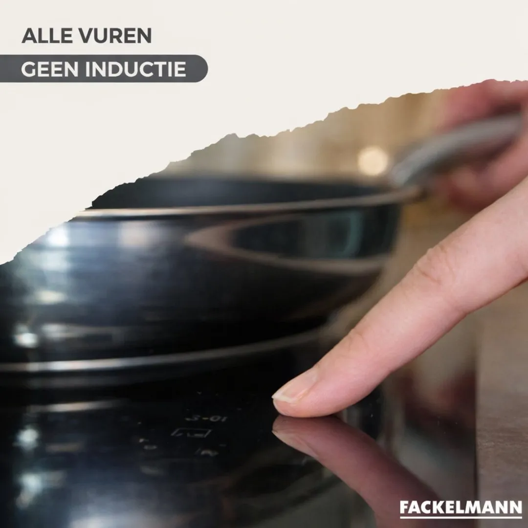 Fackelmann 9357350 Set Kookpannen - 8-delig - Roestvrij staal