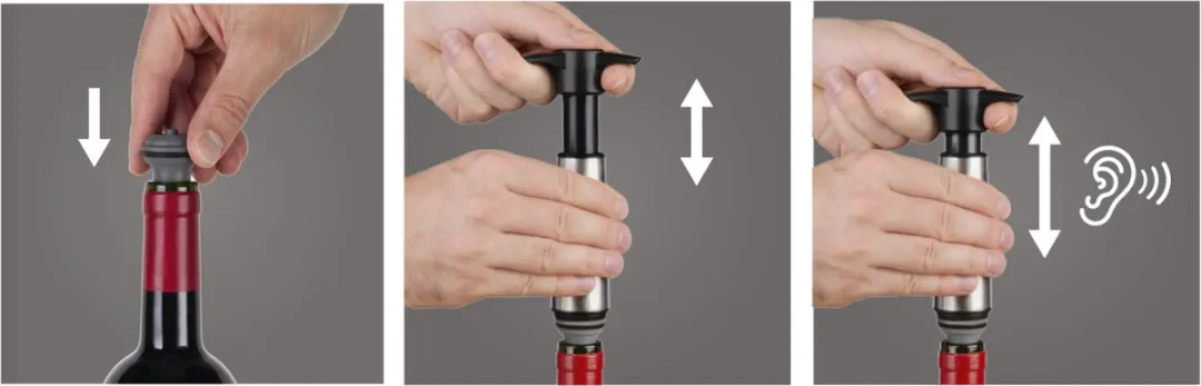 VacuVin Wine Saver RVS - 2 Wijnstoppers - Zilver - afbeelding 6 van 6