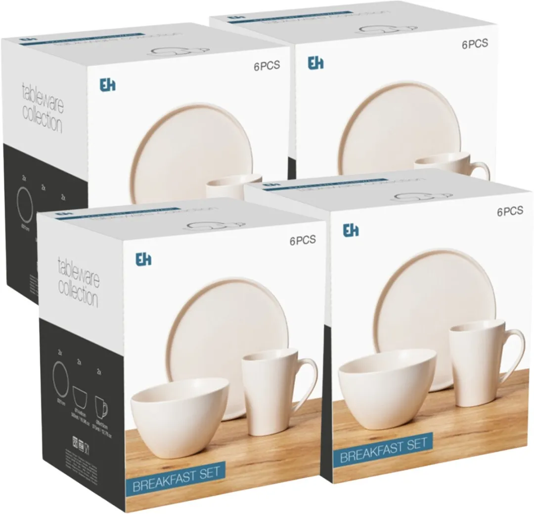 Excellent Houseware Ontbijtservies 24-delig