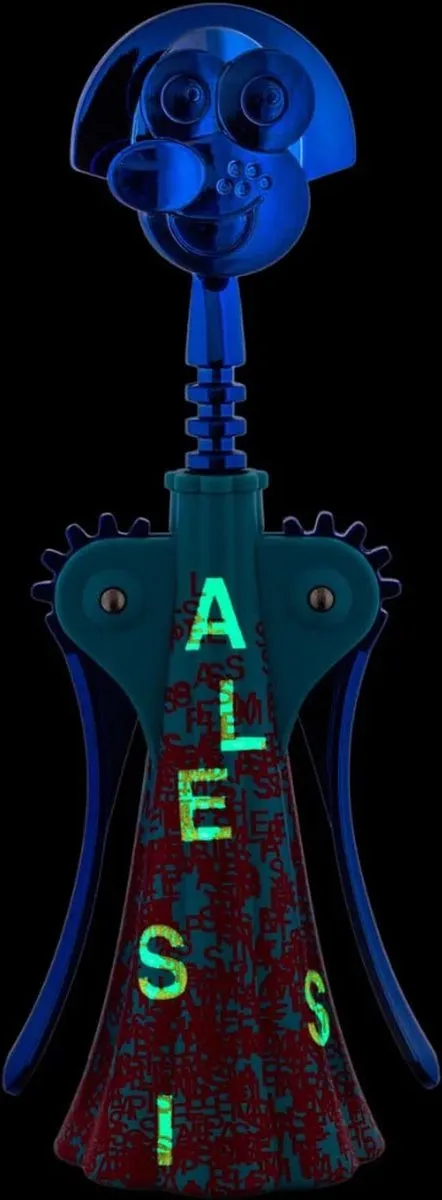 Alessi Liquid Anna & Sandro Kurkentrekkerset - Blauw-roze - 3 Stuks