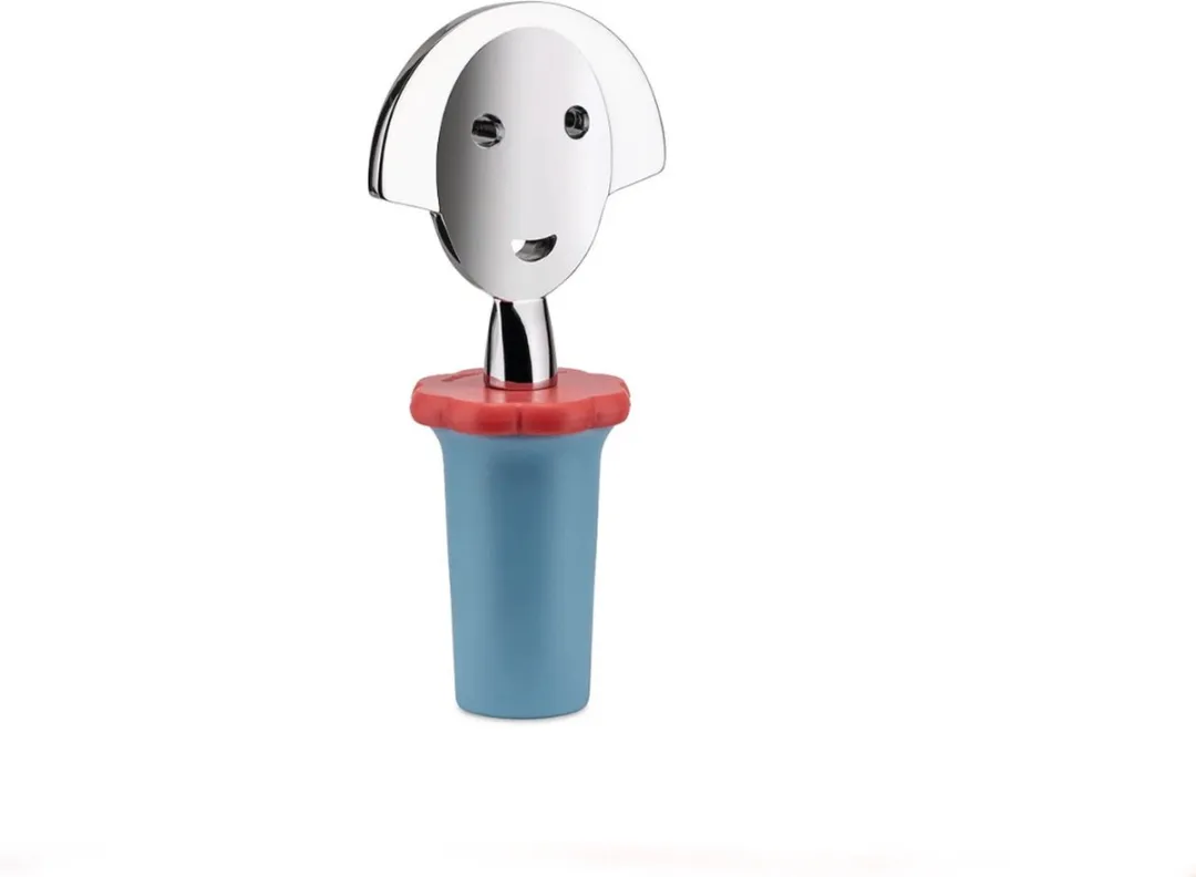 Alessi Liquid Anna & Sandro Kurkentrekkerset - Blauw-roze - 3 Stuks