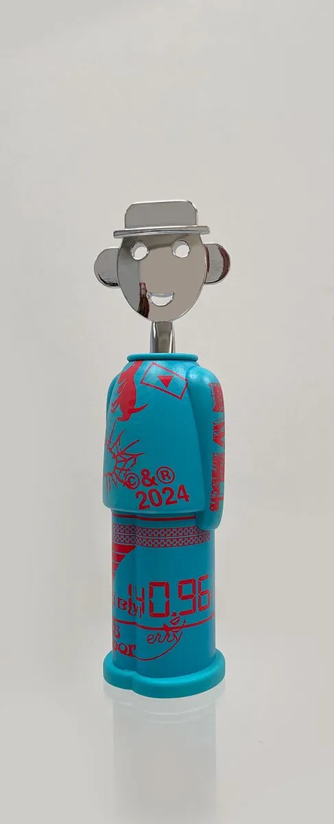 Alessi Liquid Anna & Sandro Kurkentrekkerset - Blauw-roze - 3 Stuks
