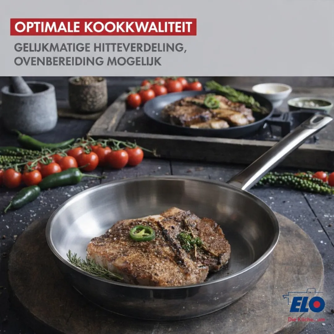 Fackelmann Elo Profi Keukengerei Set 5-delig - 2 Koekenpannen 24/32cm & 3 Steelpannen 12/14/16cm - Inductie - Grijs