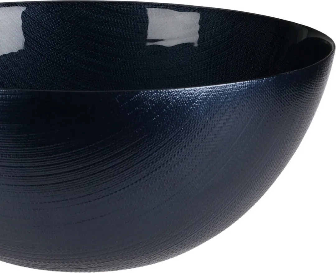 Excellent Houseware Serveerschaal Donkerblauw Glas 28x12cm
