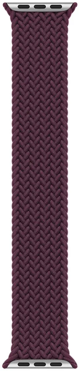 Apple Gevlochten Solobandje Apple Watch - 44/45/46/49mm - Donkerrood