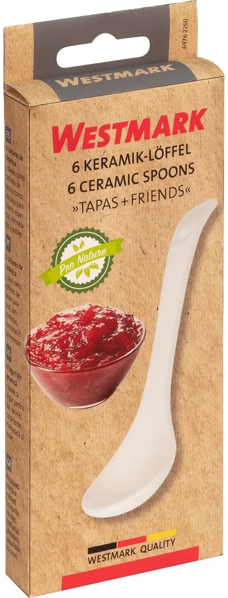 Westmark Keramische Lepels Tapas 6-delig - 11cm - Wit - afbeelding 6 van 6