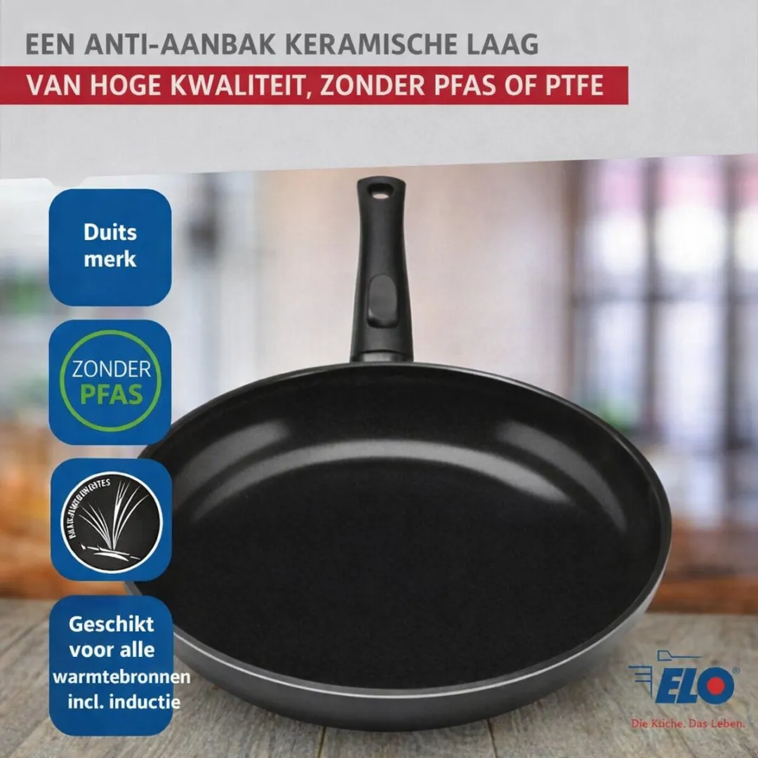 Fackelmann Elo Prima Keukengerei Set 2-delig - 24cm Koekenpan & 16cm Kookpan - Roestvrij staal