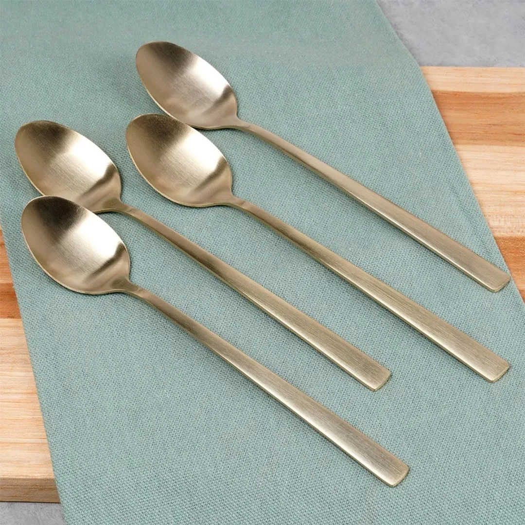 Excellent Houseware Dessertlepels 18cm - 4 Stuks - Goud