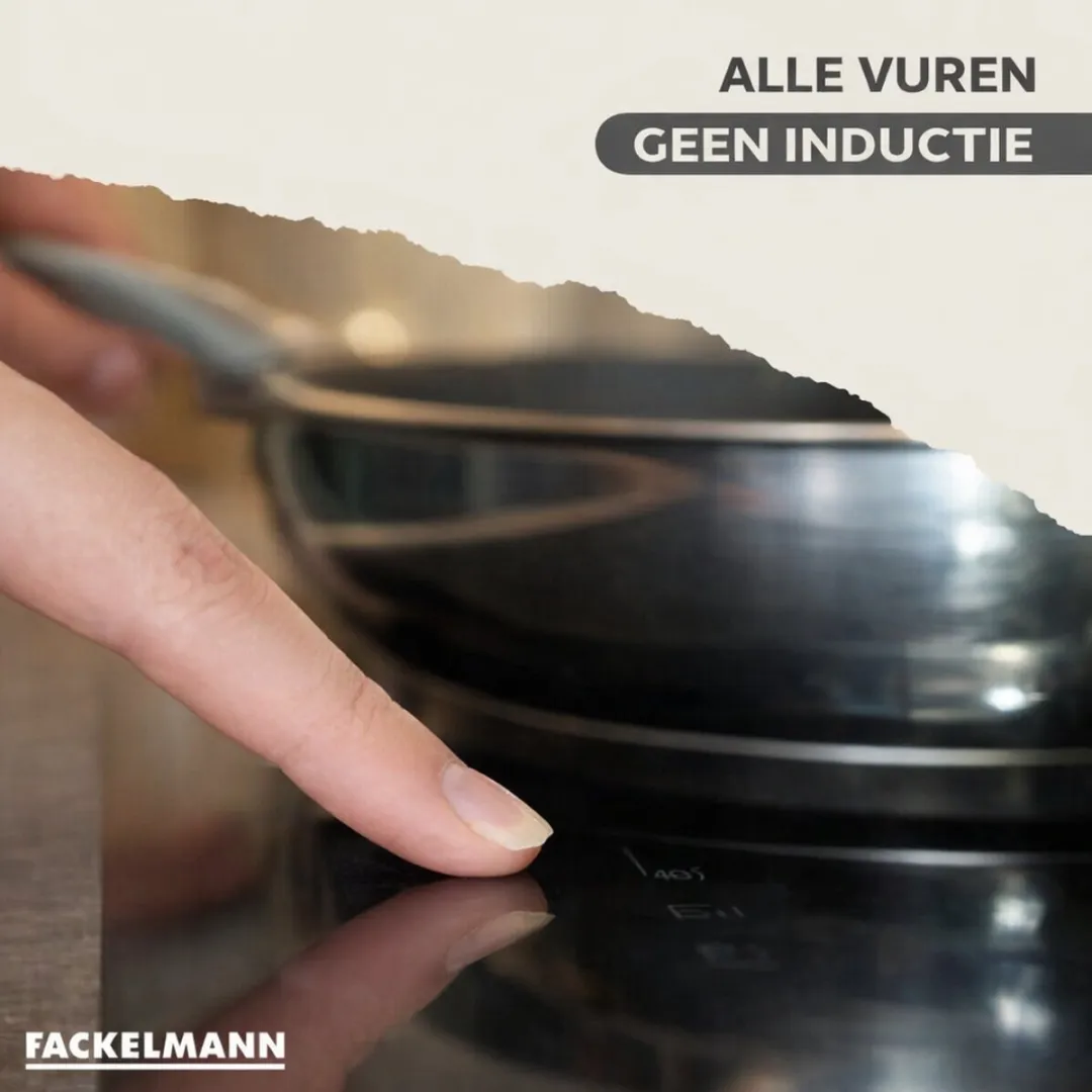 Fackelmann 9358950 Set Roestvrij Staal - 4 Pannen 16-28cm - 6 Keukengerei