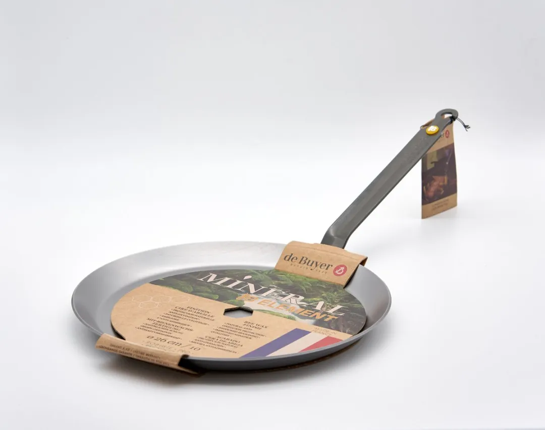 DeBuyer Crêpes- en Pannenkoekenpan Set 3-delig - 26cm - Zilver - afbeelding 6 van 6