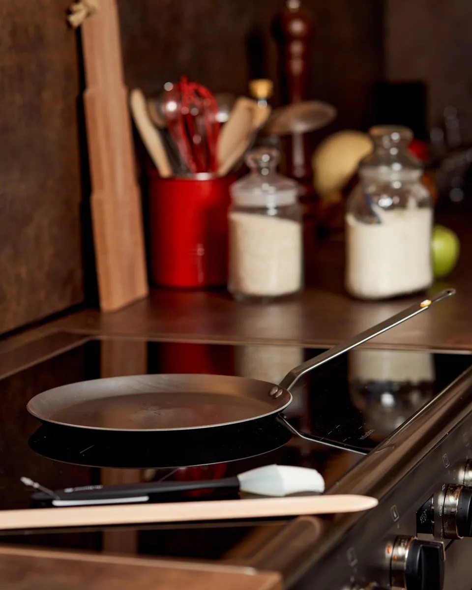DeBuyer Crêpes- en Pannenkoekenpan Set 3-delig - 26cm - Zilver