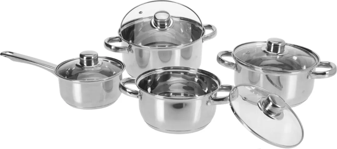 Excellent Houseware Pannenset RVS 8-delig CC3200010