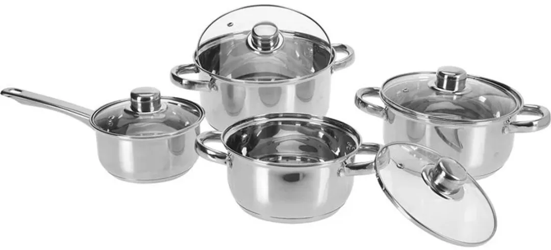 Excellent Houseware Pannenset RVS 8-delig CC3200010