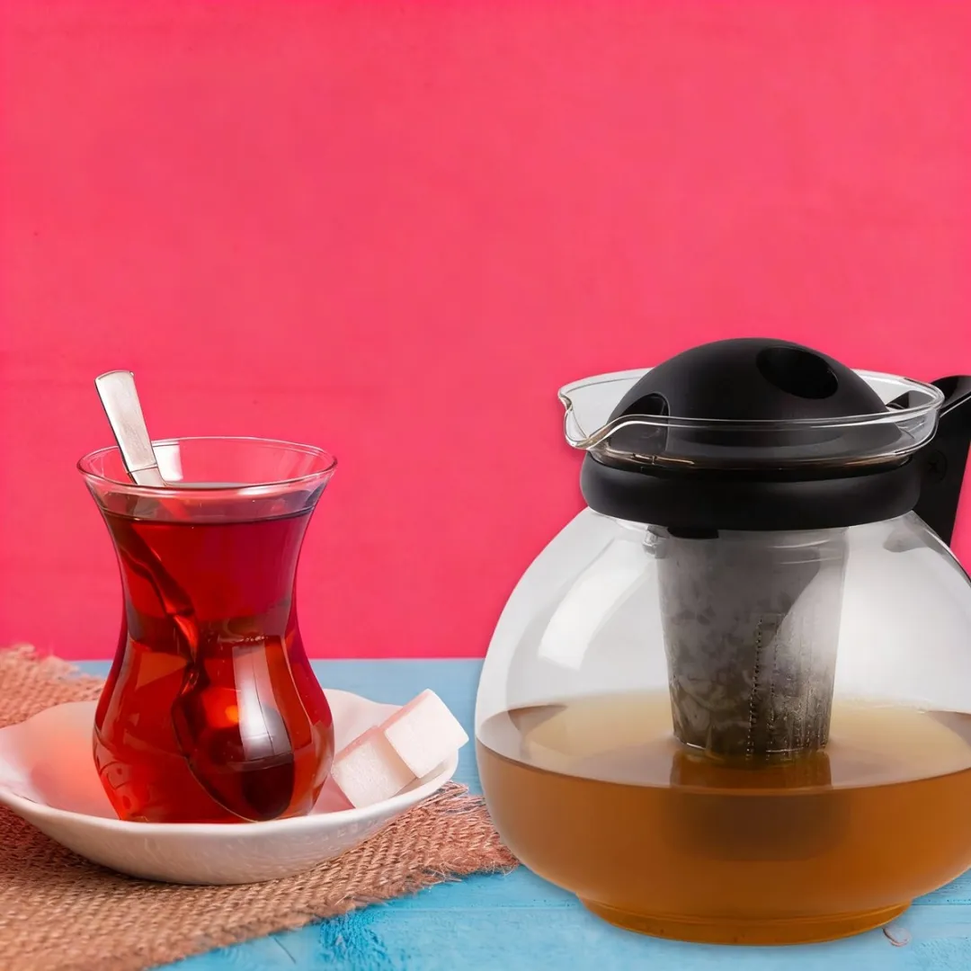 Fackelmann 2061050 Waterkan Theepot - 1L - Zwart
