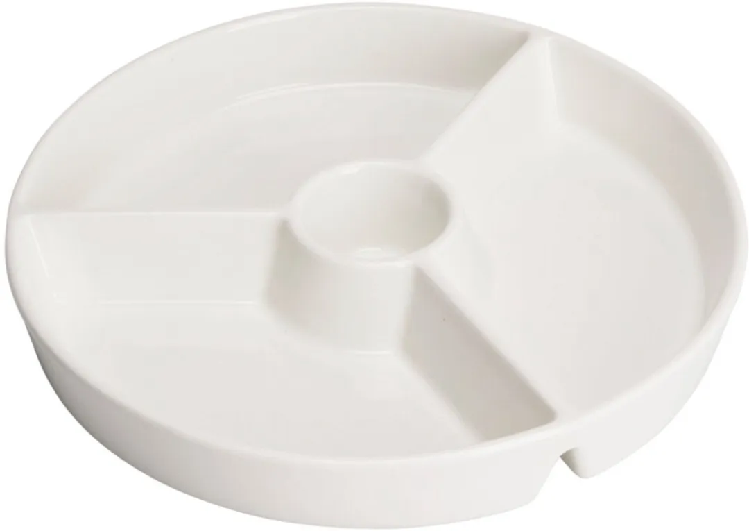Excellent Houseware Snackschaal Porselein Wit D26cm