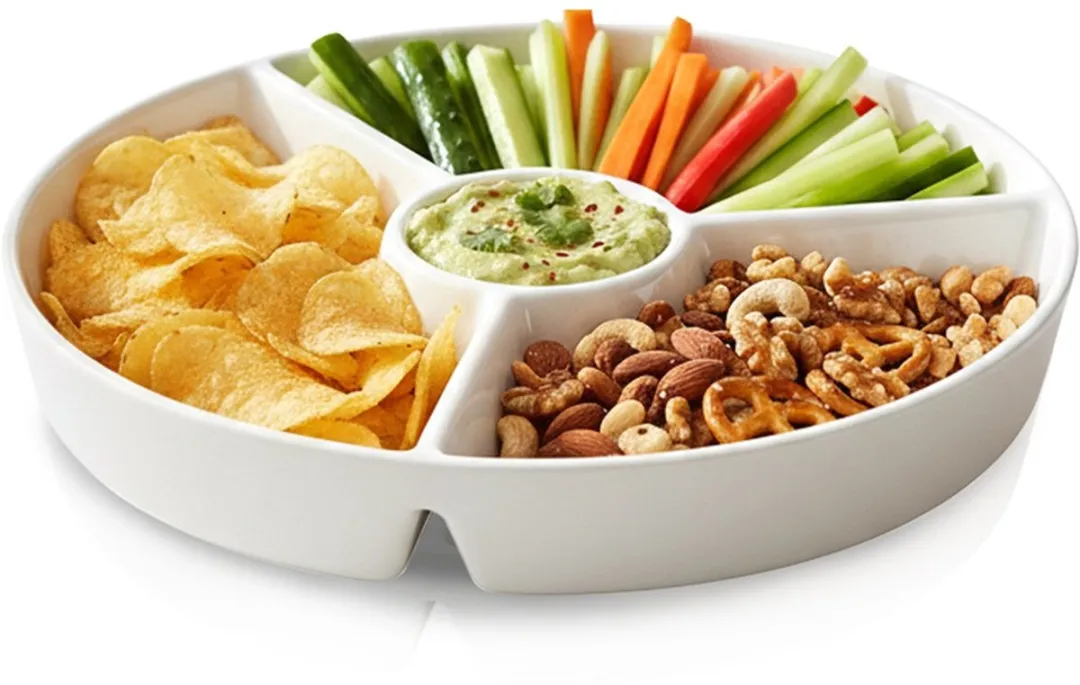 Excellent Houseware Snackschaal Porselein Wit D26cm