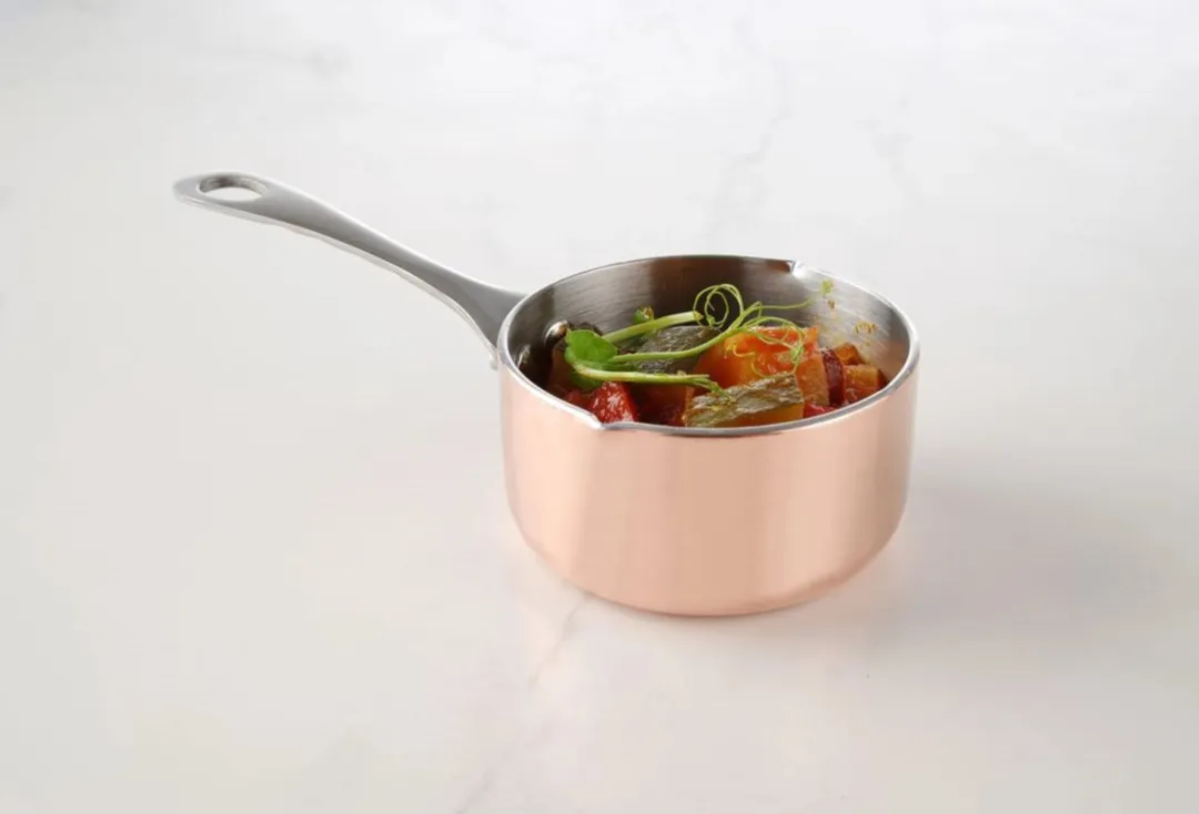 HENDI Steelpannetje 0,16L - 3-ply - Ø75mm - Koper