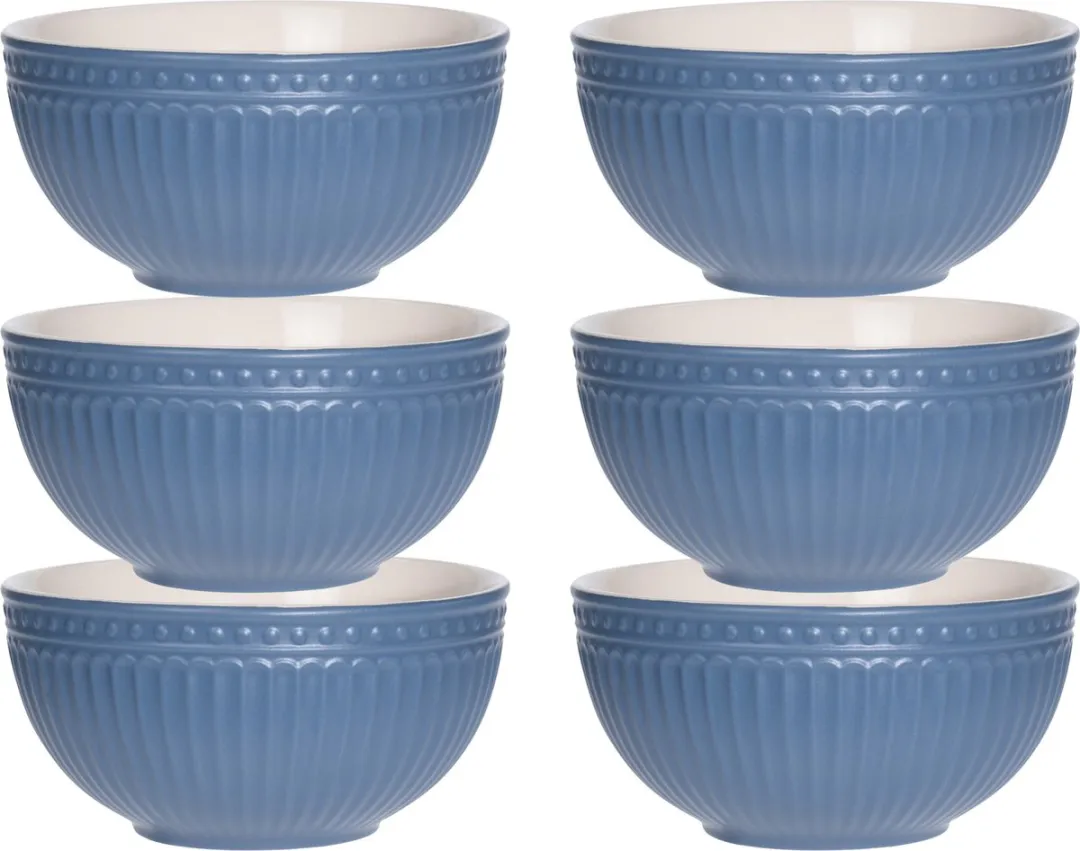 Excellent Houseware Soepkommen Roman Style - 6 Stuks - Ø14cm - Nachtblauw