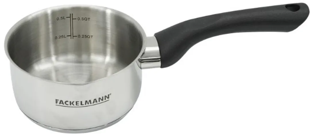 Fackelmann Steelpan 12cm - Roestvrij staal - Zwart/Grijs