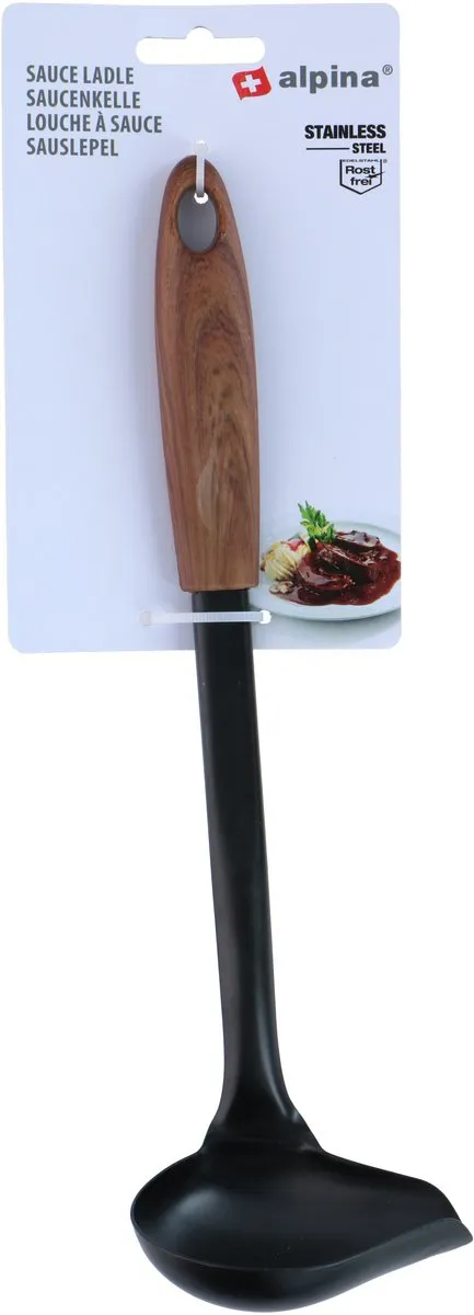 Alpina Sausopscheplepels 2x - 28x7cm - Zwart