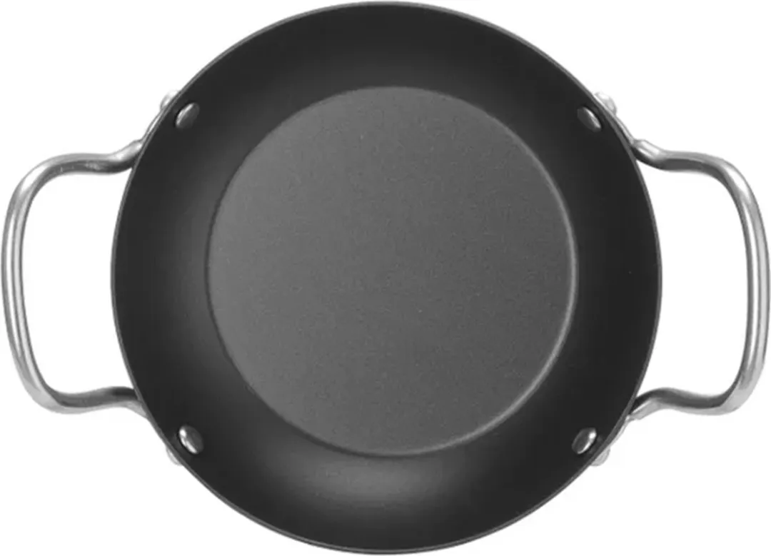HENDI Serveerpan 18cm - Carbon Staal - Zwart