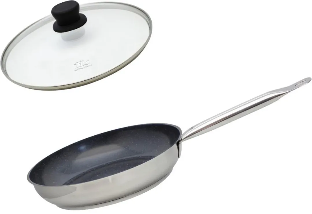 Fackelmann Elo 9804350 Koekenpan RVS 24cm - Glas deksel