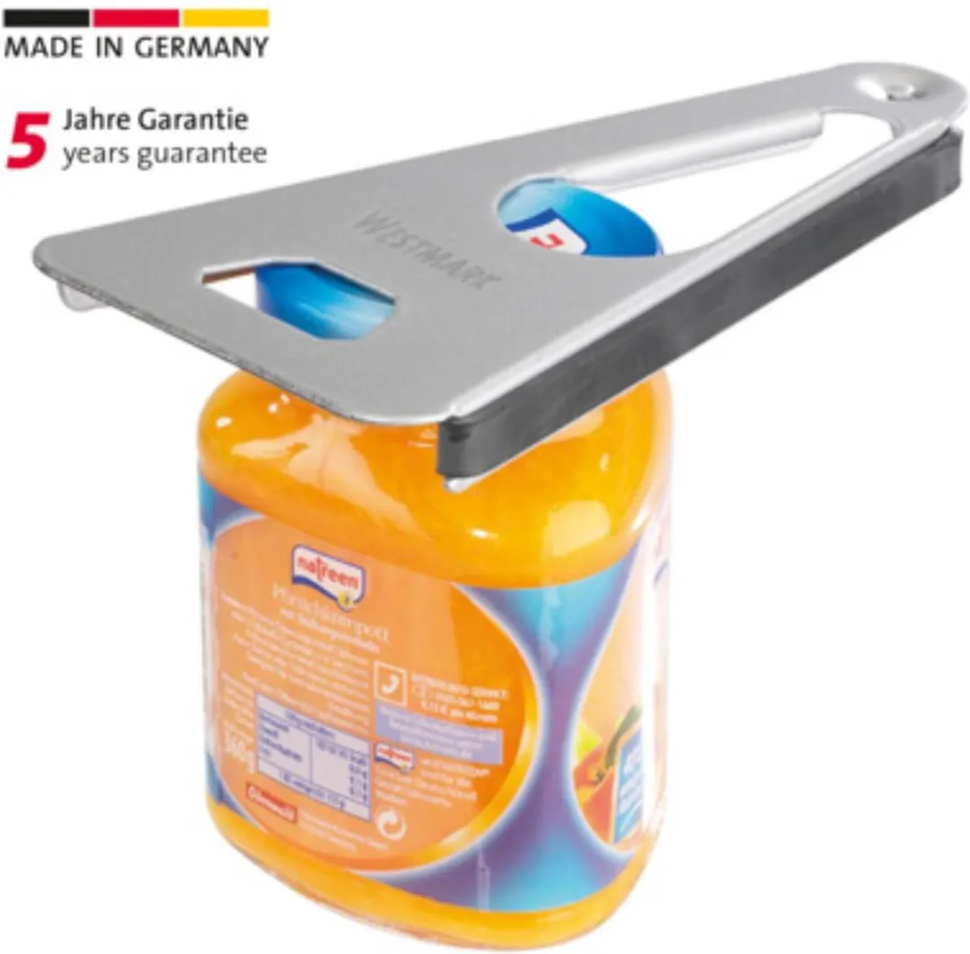 Westmark Multi-Opener Twist 17cm - Pot/Blik/Fles - Staal/Rubber - Blauw