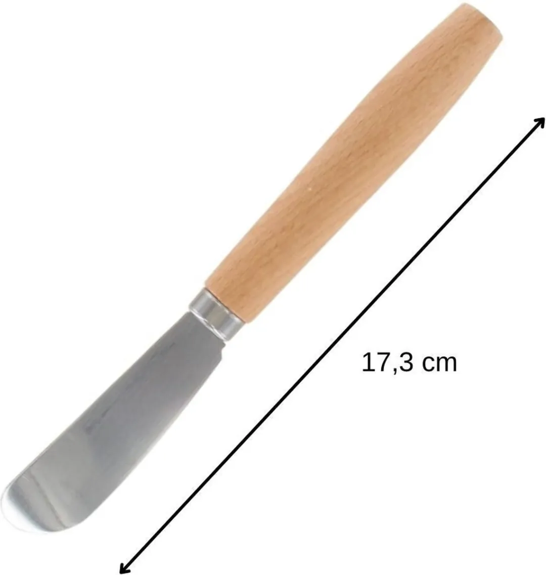 Fackelmann 40908 Botermessen Set - 2 Stuks - Hout & Roestvrij Staal