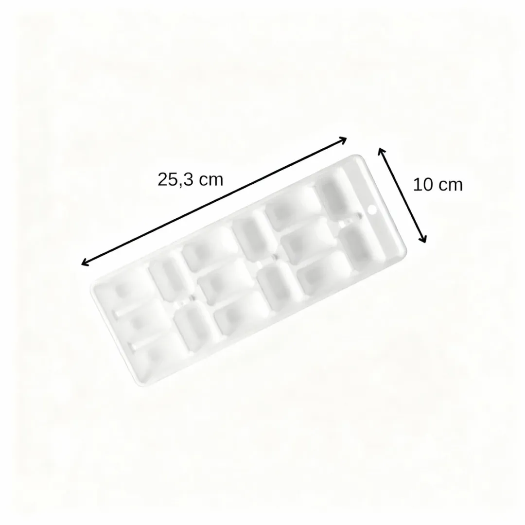 Fackelmann IJsblokjesbak 15 Holtes - Wit - 25,3x10cm