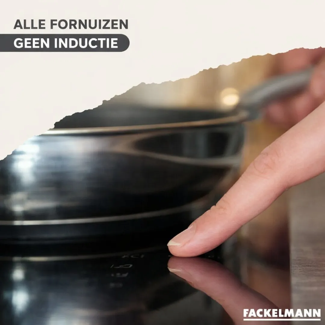 Fackelmann Genève Set Kookpannen 16/20/24cm + 20cm Pan - Roestvrij staal/Zwart