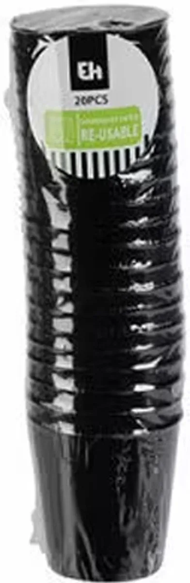 Excellent Houseware Shotglas 60 Stuks - Zwart - 30ml