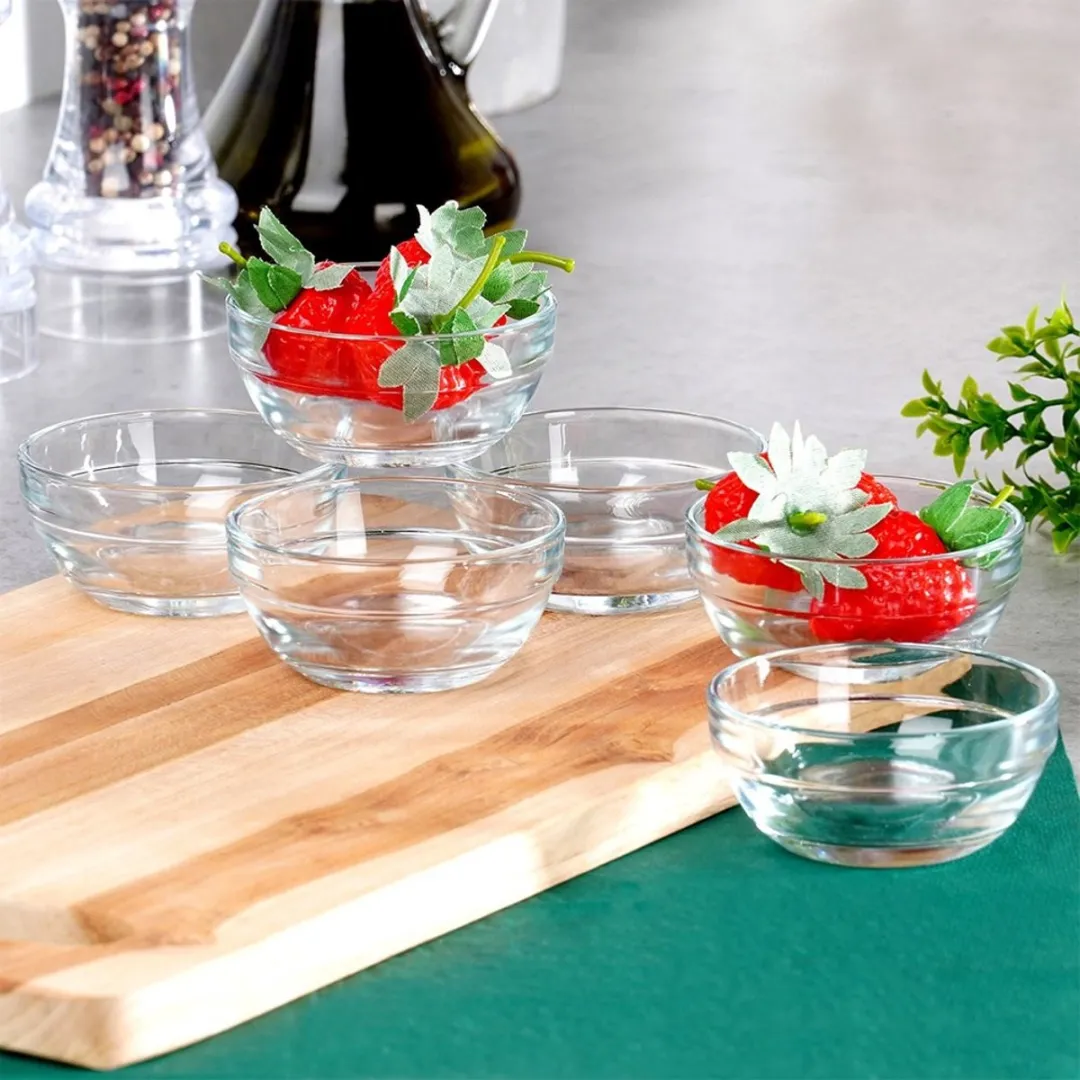 Excellent Houseware Sauskommetjes Glas - 6 Stuks 80ml