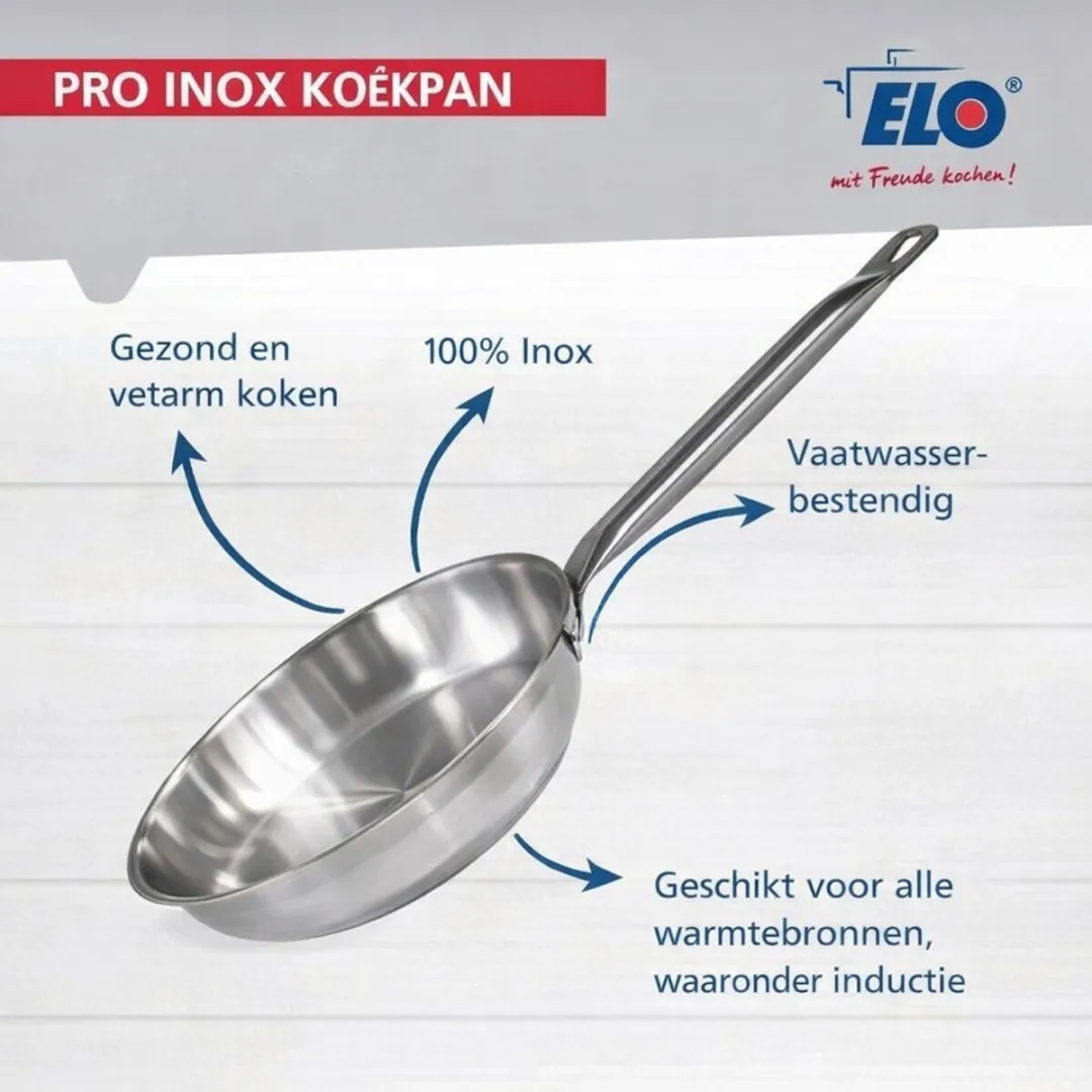 Fackelmann Elo Profi Keukenset 5-delig - 24/32cm + 12/20/26cm - Inductie - Roestvrij staal