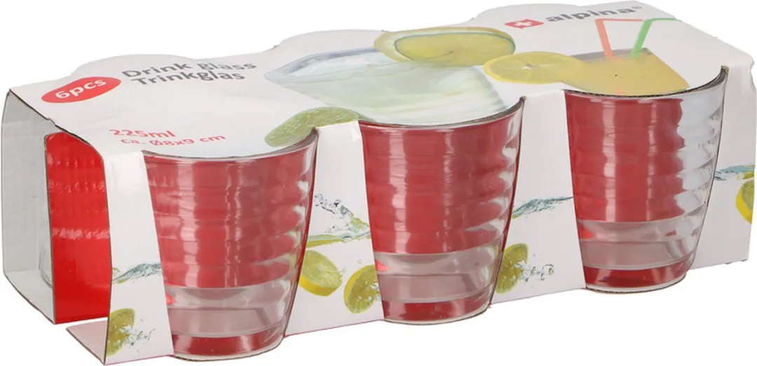Alpina Drinkglazen 12 Stuks - 225ml Transparant